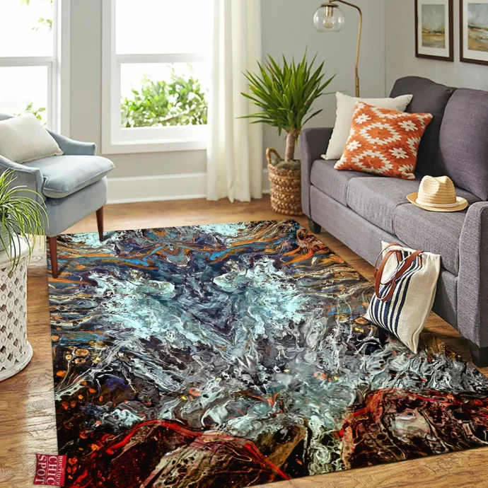 Psychedelic Rorschach Untitled Rectangle Rug