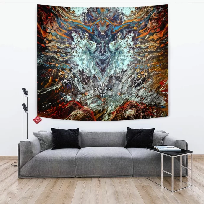 Psychedelic Rorschach Untitled Tapestry