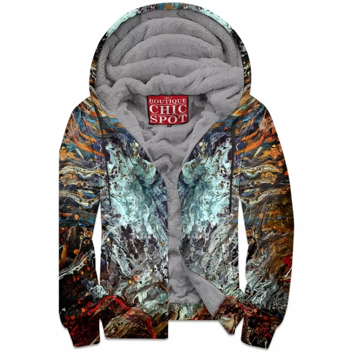 Psychedelic Rorschach Untitled Zip Fleece Hoodie