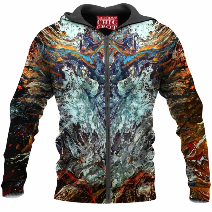 Psychedelic Rorschach Untitled Zip Hoodie