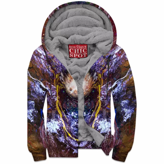 Psychedelic Rorschach Untitled Zip Fleece Hoodie