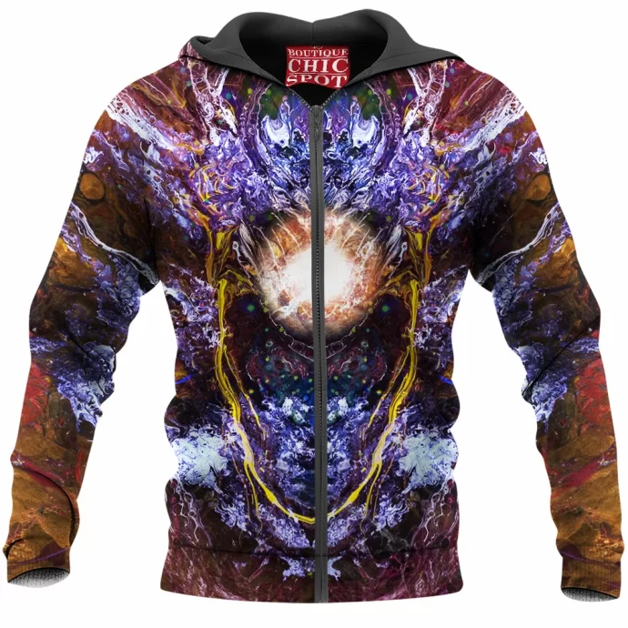 Psychedelic Rorschach Untitled Zip Hoodie