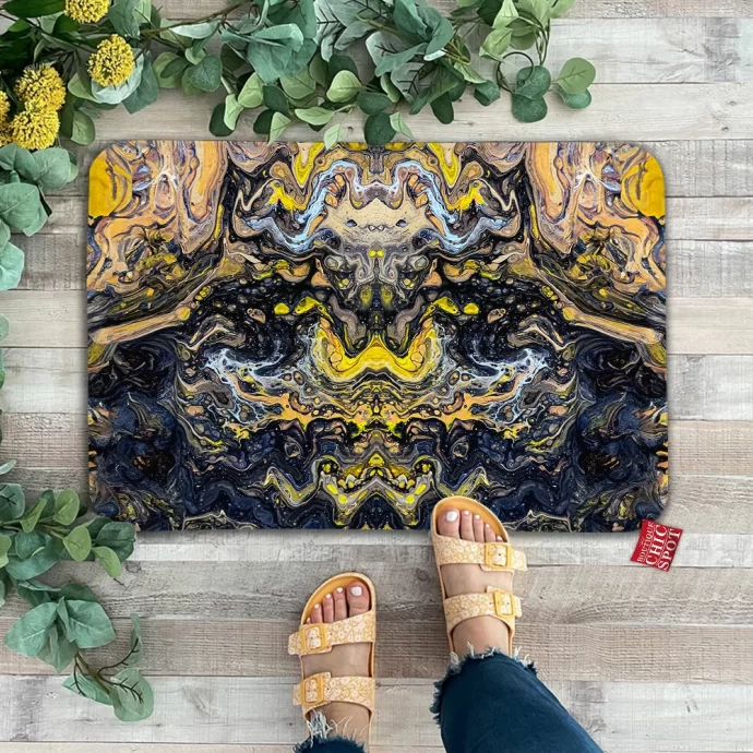 Digital Edit Of Acrylic Painting Untitled Doormat