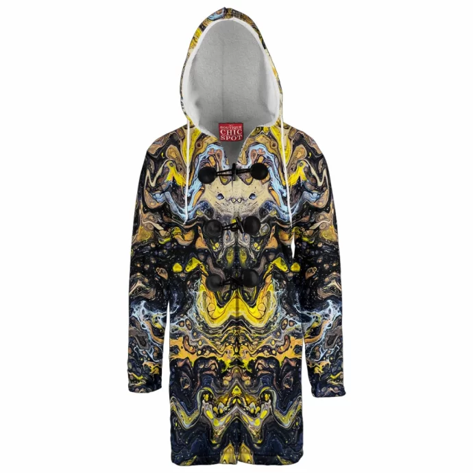 Digital Edit Of Acrylic Painting Untitled Hooded Cloak Coat