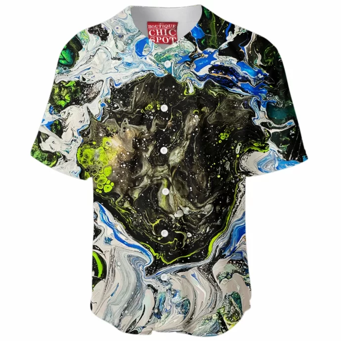 Acrylic Fluid Painting Untitled Baseball Jersey