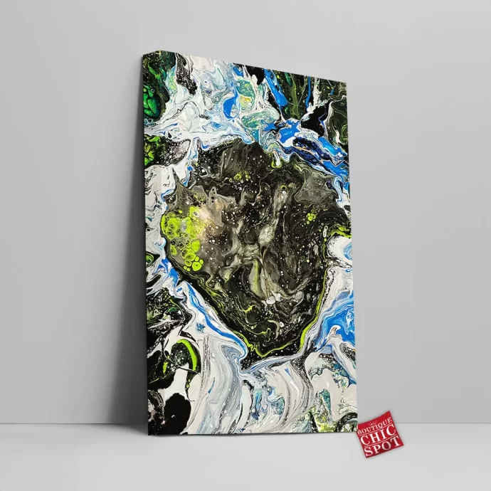 Acrylic Fluid Painting Untitled Canvas Wall Art