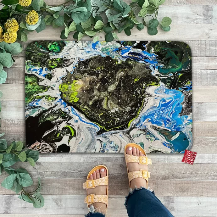 Acrylic Fluid Painting Untitled Doormat