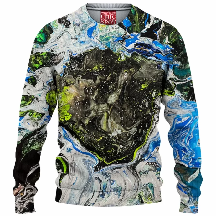 Acrylic Fluid Painting Untitled Knitted Sweater