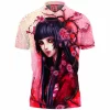Sakura Maiden Polo Shirt, Anime Girl Polo Shirt, Anime Polo Shirt