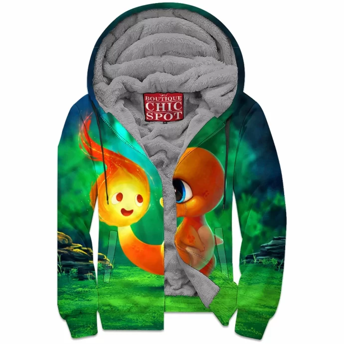 Charmander Zip Fleece Hoodie