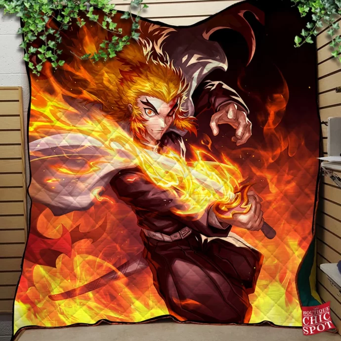 Rengoku Quilt Blanket