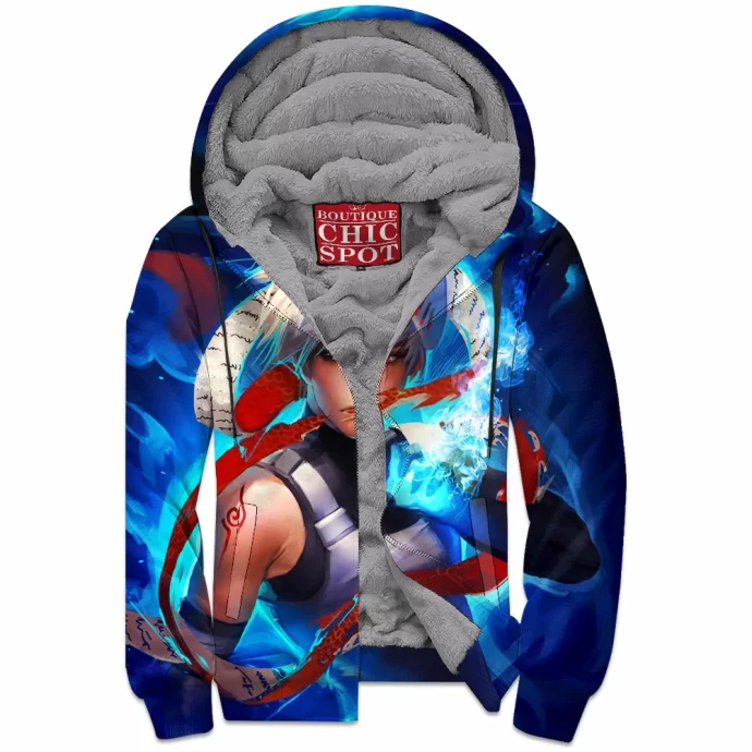 Younger Kakashi Zip Fleece Hoodie