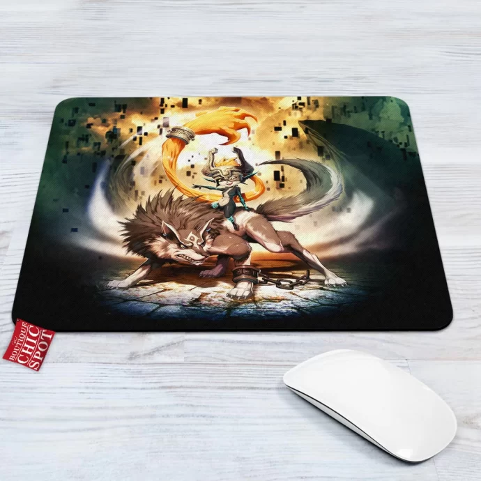 Zelda Midna And Wolf Link Mouse Pad