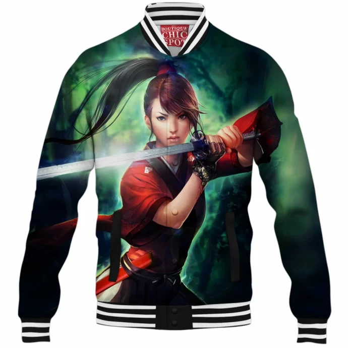 Samurai Girl Baseball Jacket