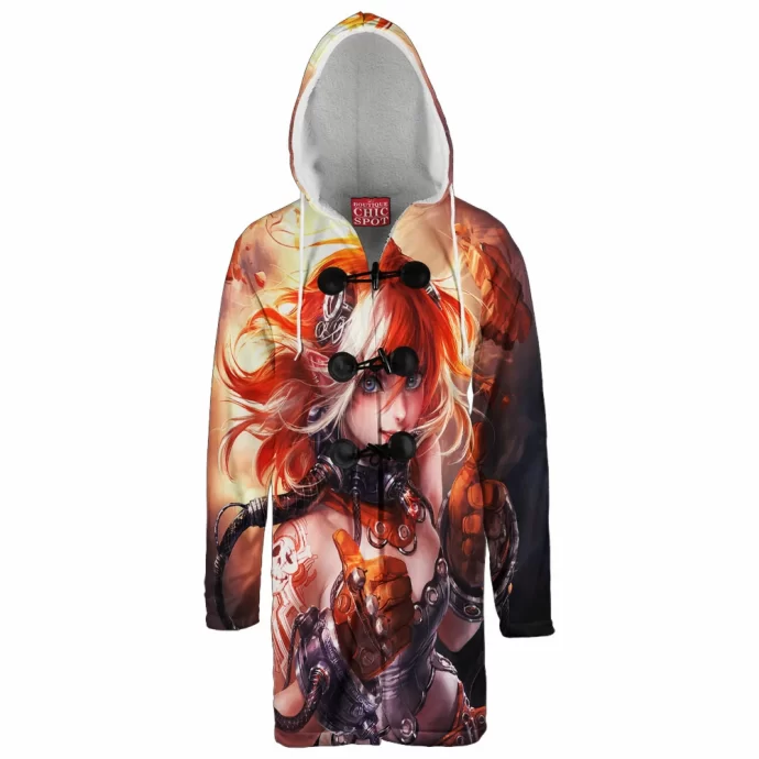 Cyberpunk Girl Hooded Cloak Coat