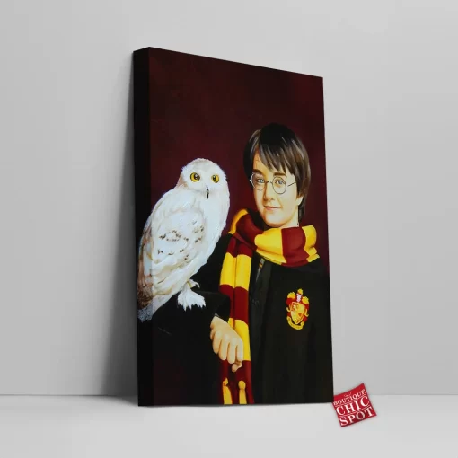 The Boy With The Owl Canvas Wall Art