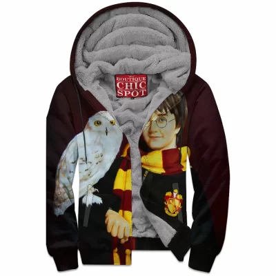 Owl Zip-Fleece-Hoodie