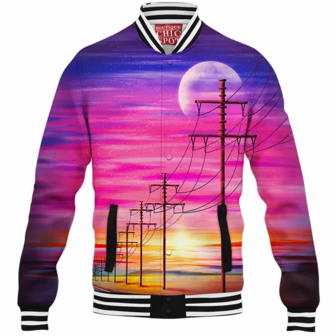 Oceanside Sunset Baseball Jacket