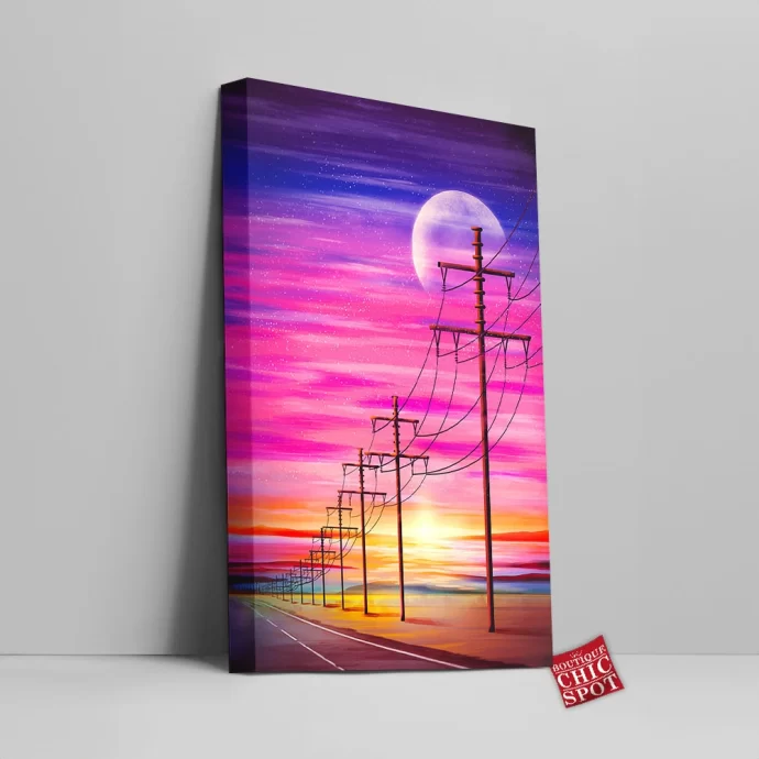 Oceanside Sunset Canvas Wall Art