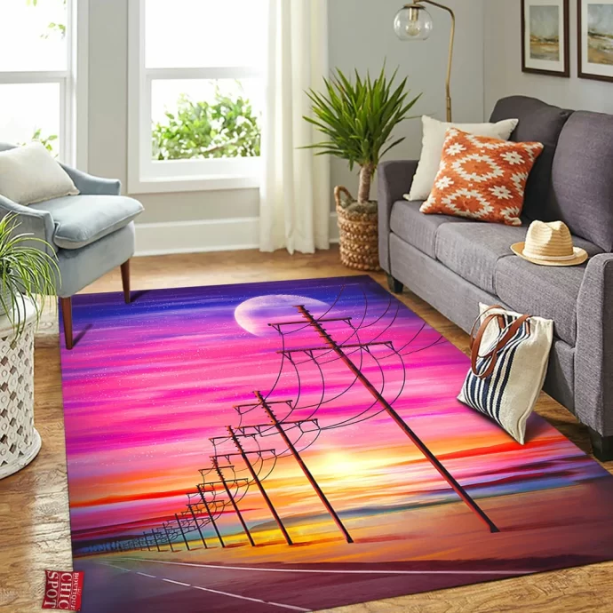 Oceanside Sunset Rectangle Rug