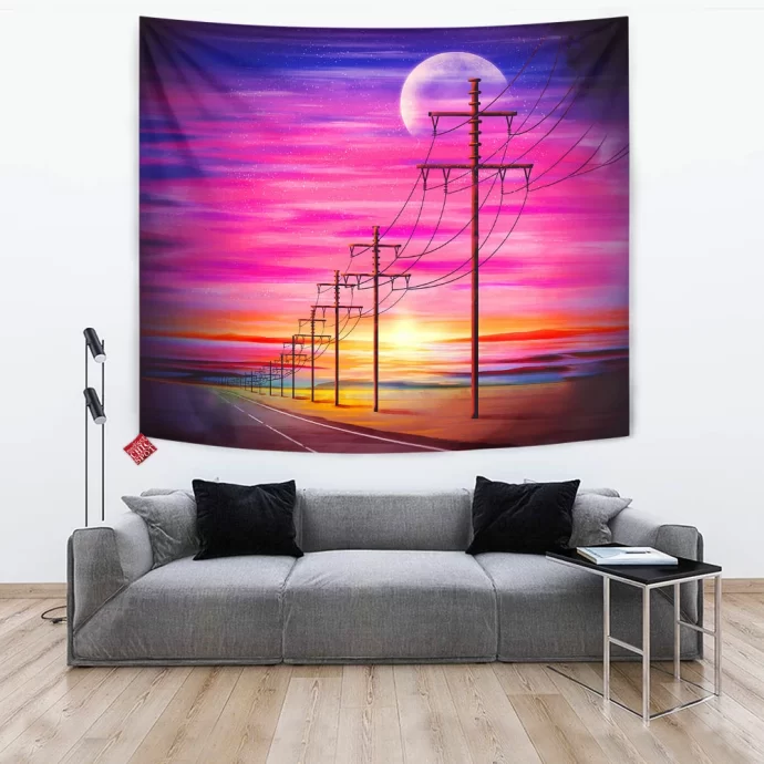 Oceanside Sunset Tapestry