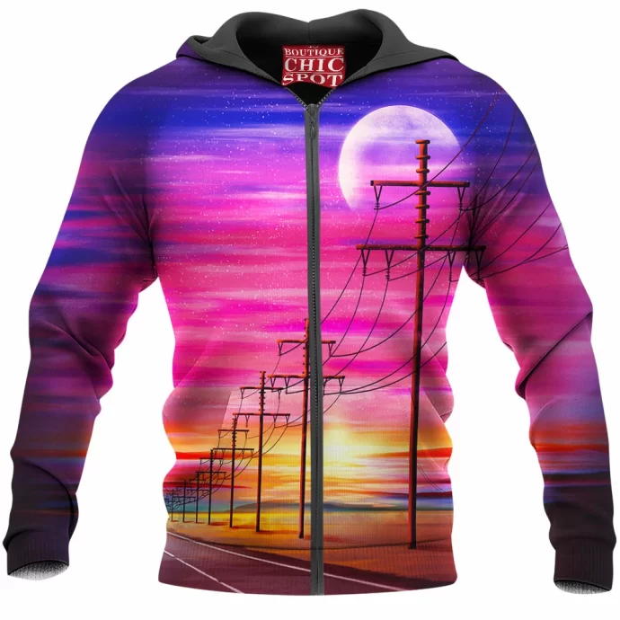 Oceanside Sunset Zip Hoodie