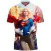 Comic Polo Shirt, Supergirl Polo Shirt