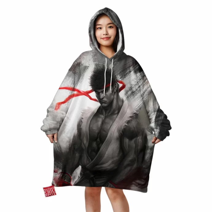 Ryu Street Fighter Blanket Hoodie