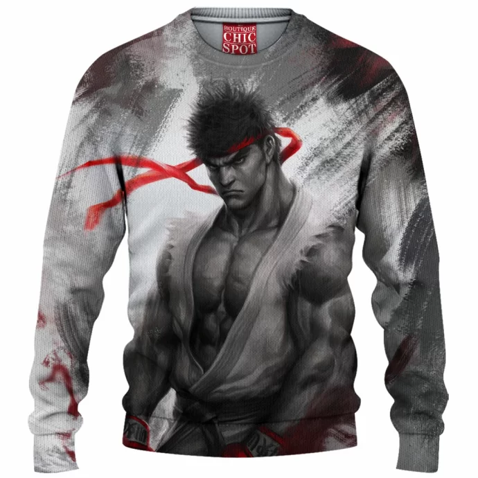 Ryu Street Fighter Knitted Sweater