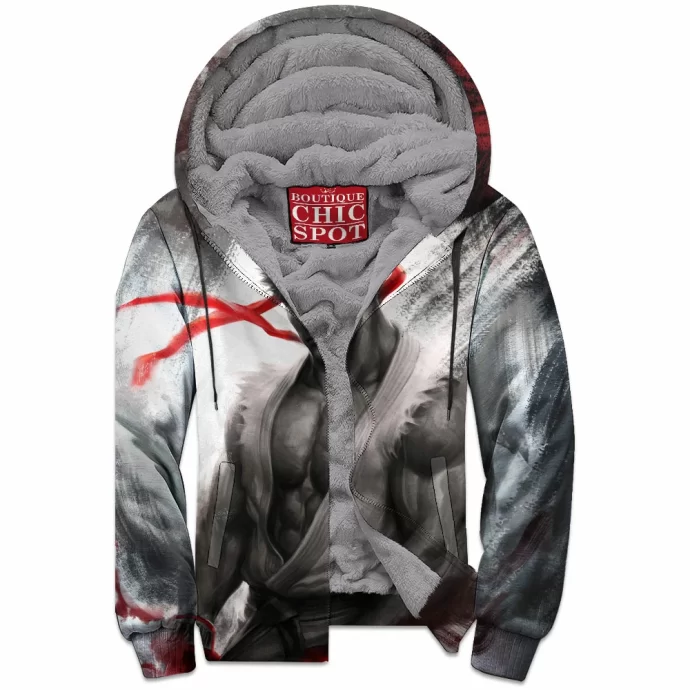 Ryu Street Fighter Zip Fleece Hoodie