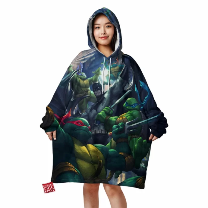 Batman And Tmnt Blanket Hoodie