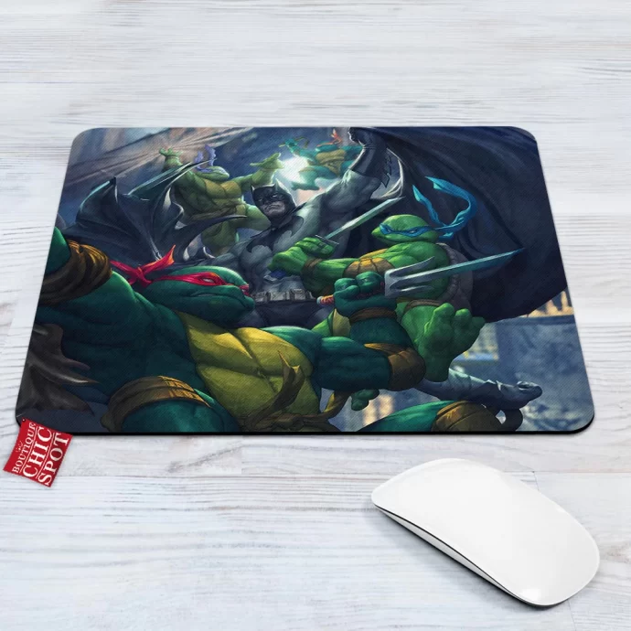 Batman And Tmnt Mouse Pad