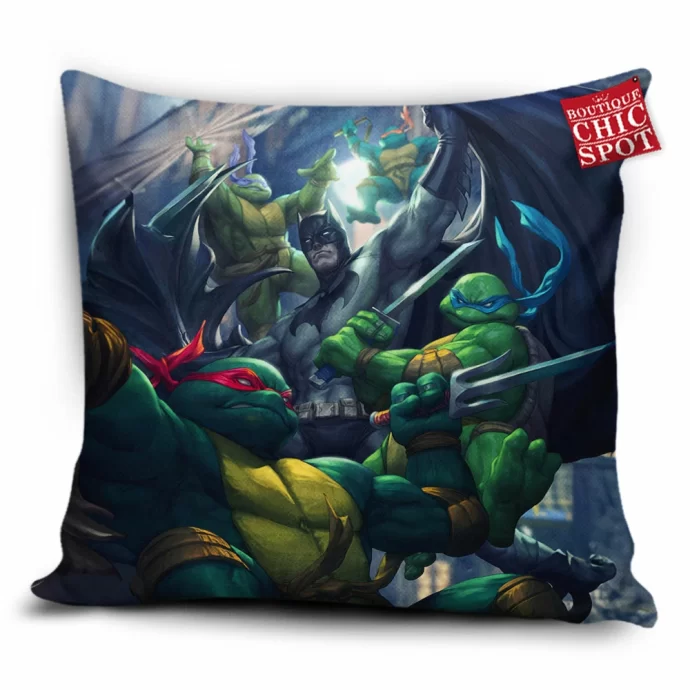 Batman And Tmnt Pillow Cover