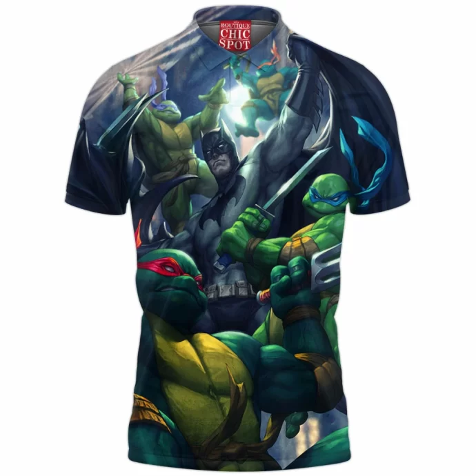 Batman And Tmnt Polo Shirt