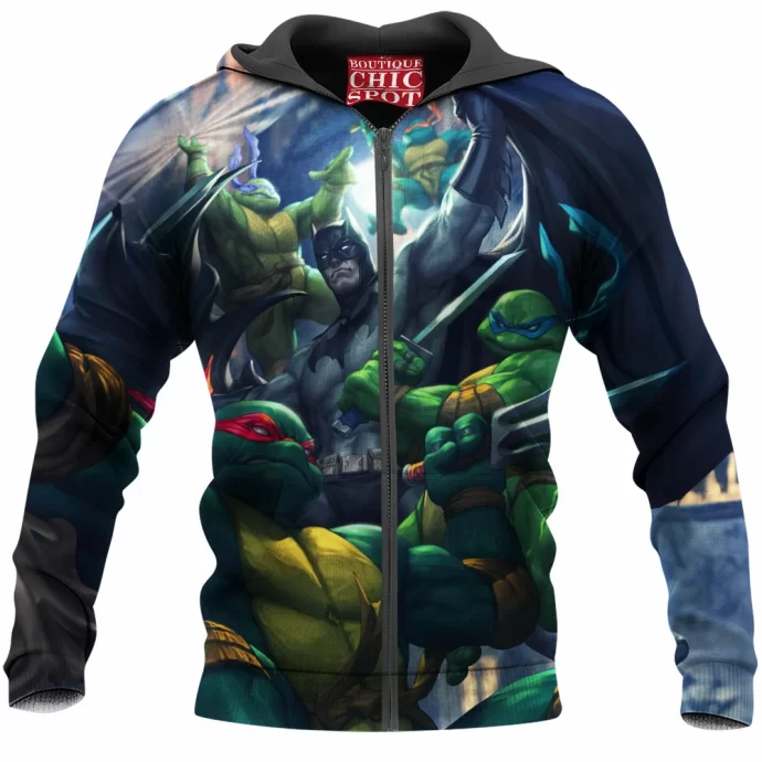 Batman And Tmnt Zip Hoodie