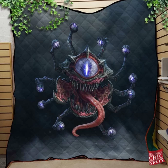 Dark Alliance Beholder Quilt Blanket