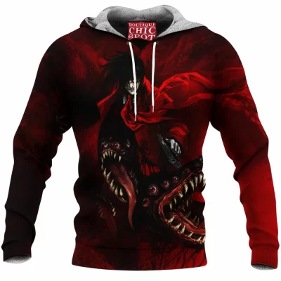 Anime Fleece-Hoodie, Alucard Fleece-Hoodie, Hellsing Fleece-Hoodie