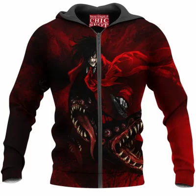 Anime Zip-Hoodie, Alucard Zip-Hoodie, Hellsing Zip-Hoodie