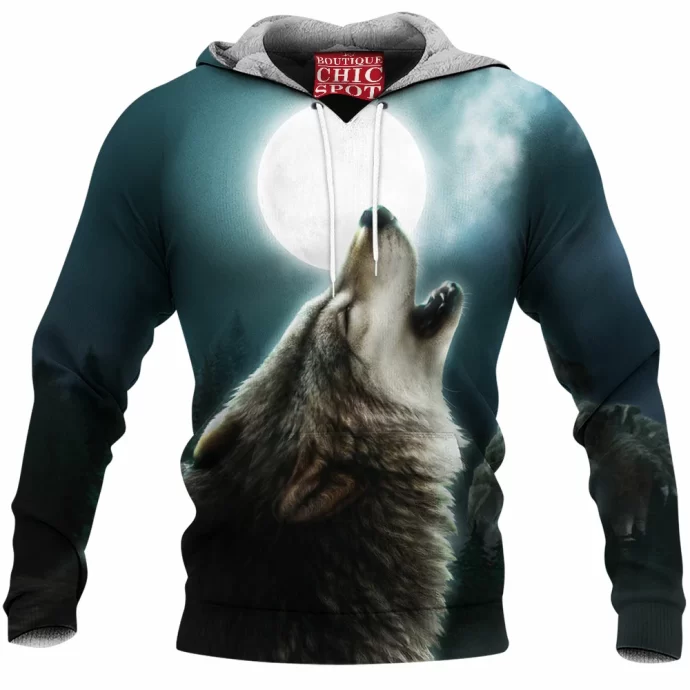 Lunar Wolf Fleece Hoodie