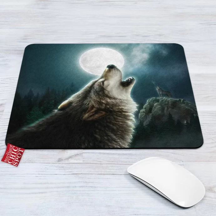 Lunar Wolf Mouse Pad