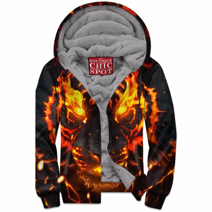 Soul Of Fire Tiger Zip Fleece Hoodie