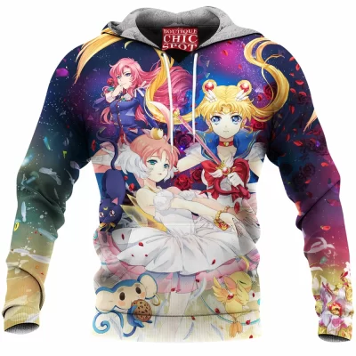Anime Fleece-Hoodie, Sailor Moon Fleece-Hoodie