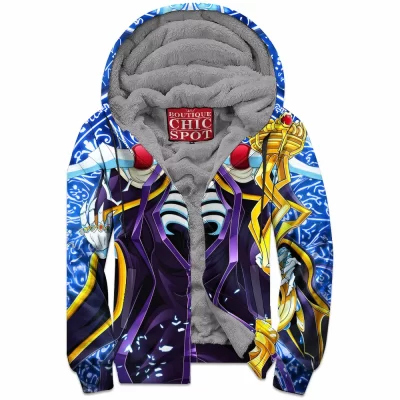 Anime Zip-Fleece-Hoodie, Overlord Zip-Fleece-Hoodie