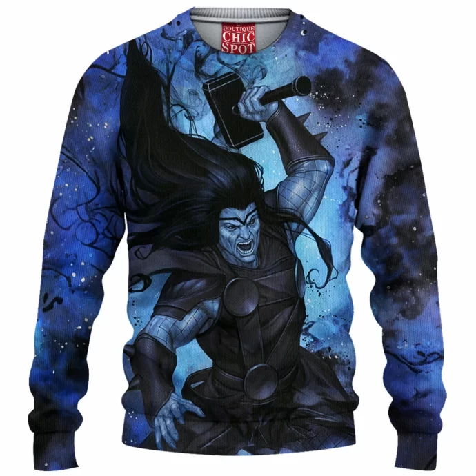 Black Thor Knitted Sweater