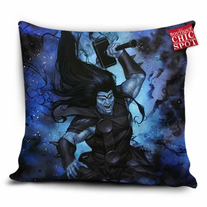 Black Thor Pillow Cover