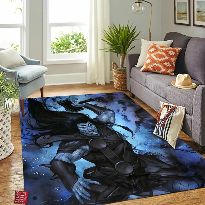 Black Thor Rectangle Rug