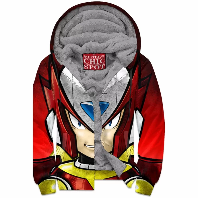 Mega Man Zero Zip Fleece Hoodie