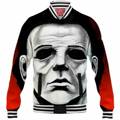 Halloween Baseball-Jacket, Horror Baseball-Jacket, Michael Myers Baseball-Jacket