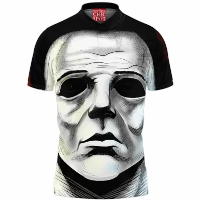 Halloween Polo Shirt, Horror Polo Shirt, Michael Myers Polo Shirt