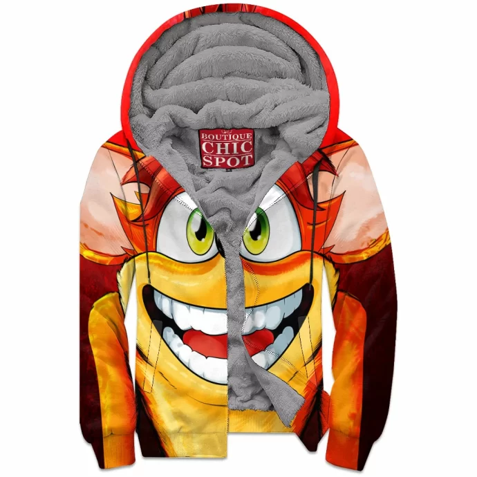 Crash Bandicoot Zip Fleece Hoodie